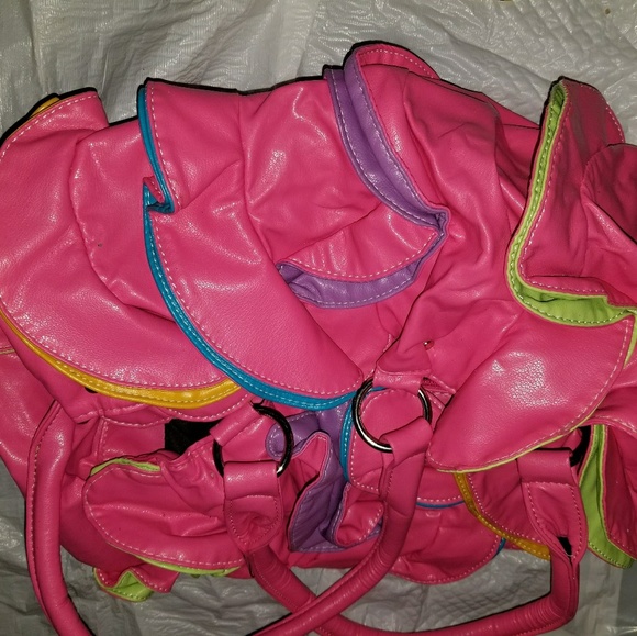 SOLD. Patel multi-colored small shoulder bag - Picture 3 of 4